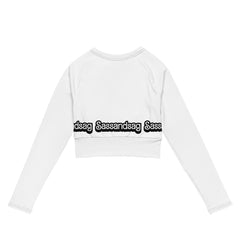 Recycled long-sleeve crop top